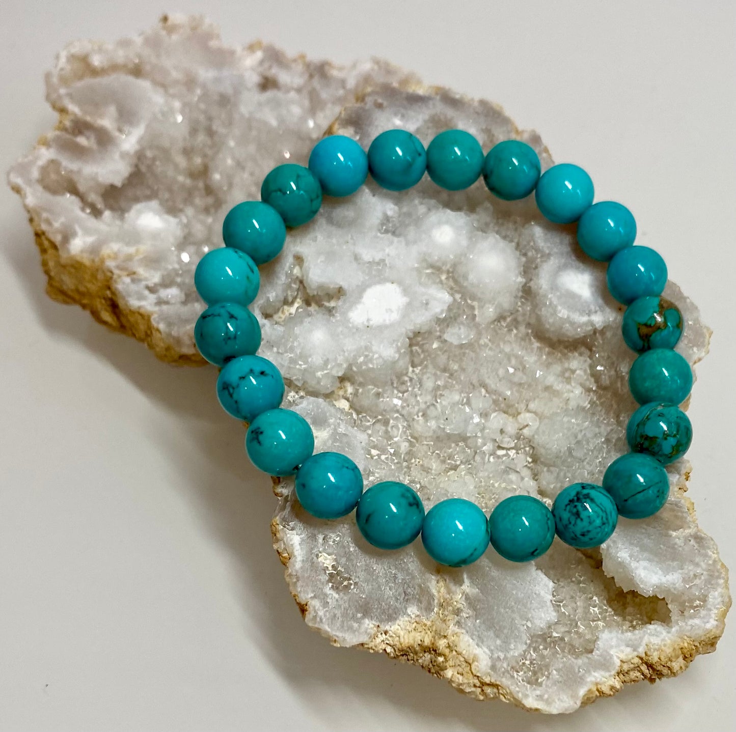 Bracelet Turquoise - Bracelet en pierres naturelles de desintoxification - Bijoux Lithotherapie