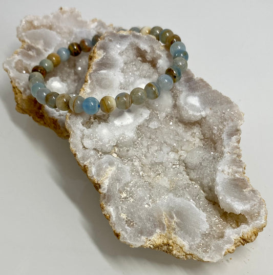 Bracelet Calcite bleue - bracelet lithotherapie relaxation