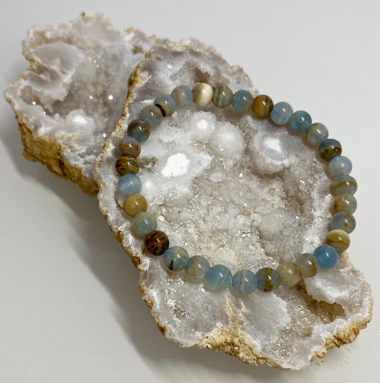 Bracelet Calcite bleue - bracelet lithotherapie relaxation