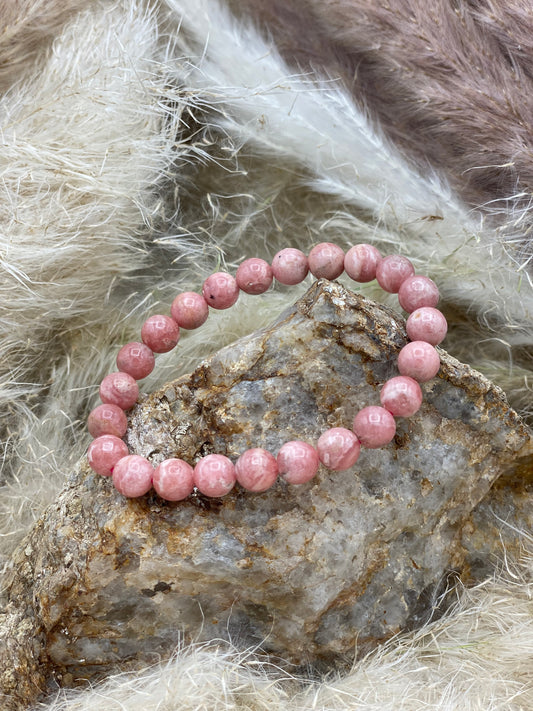 Bracelet Rhodochrosite - Amour et charisme