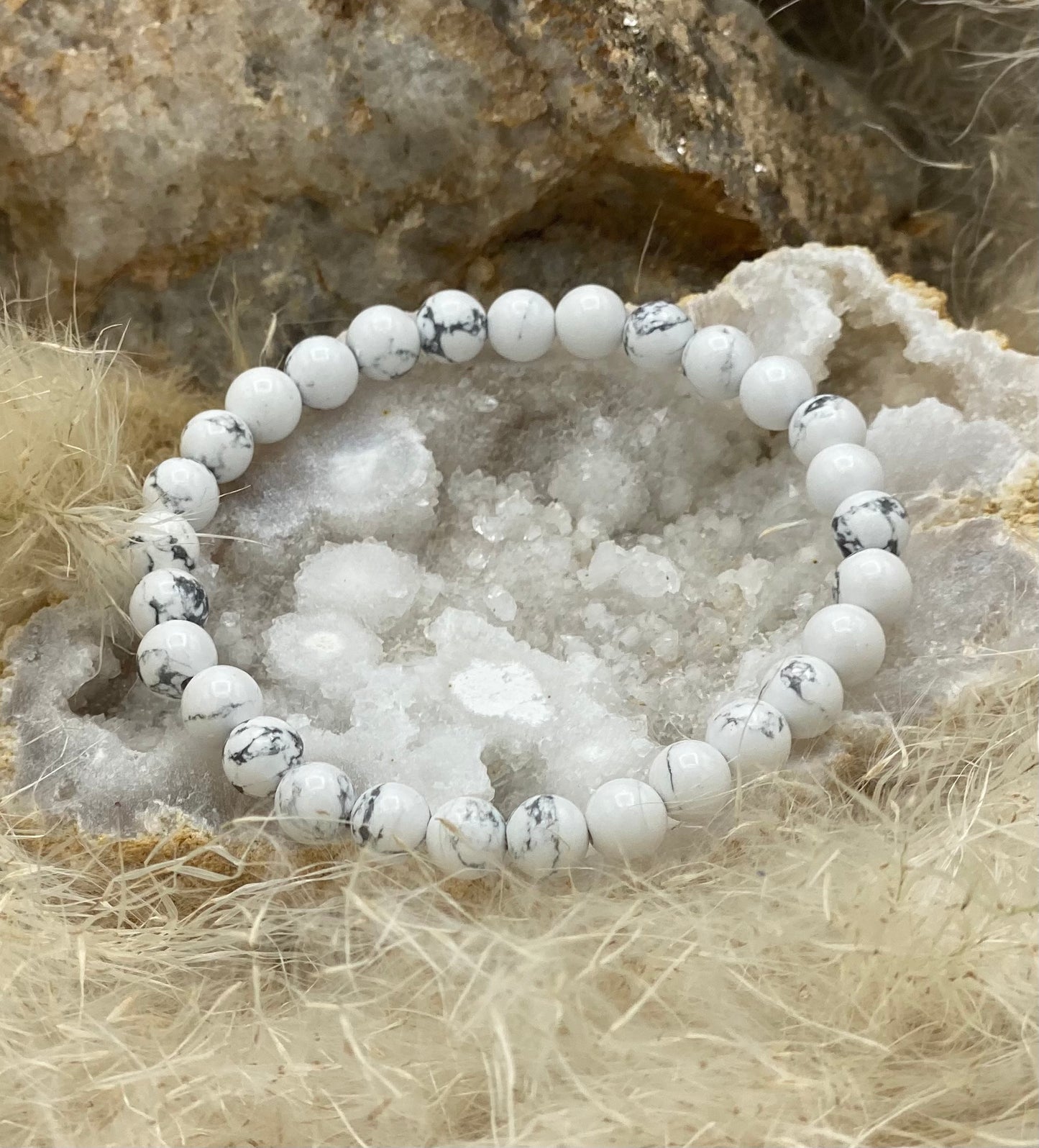 Bracelet Howlite - Pierre du succès