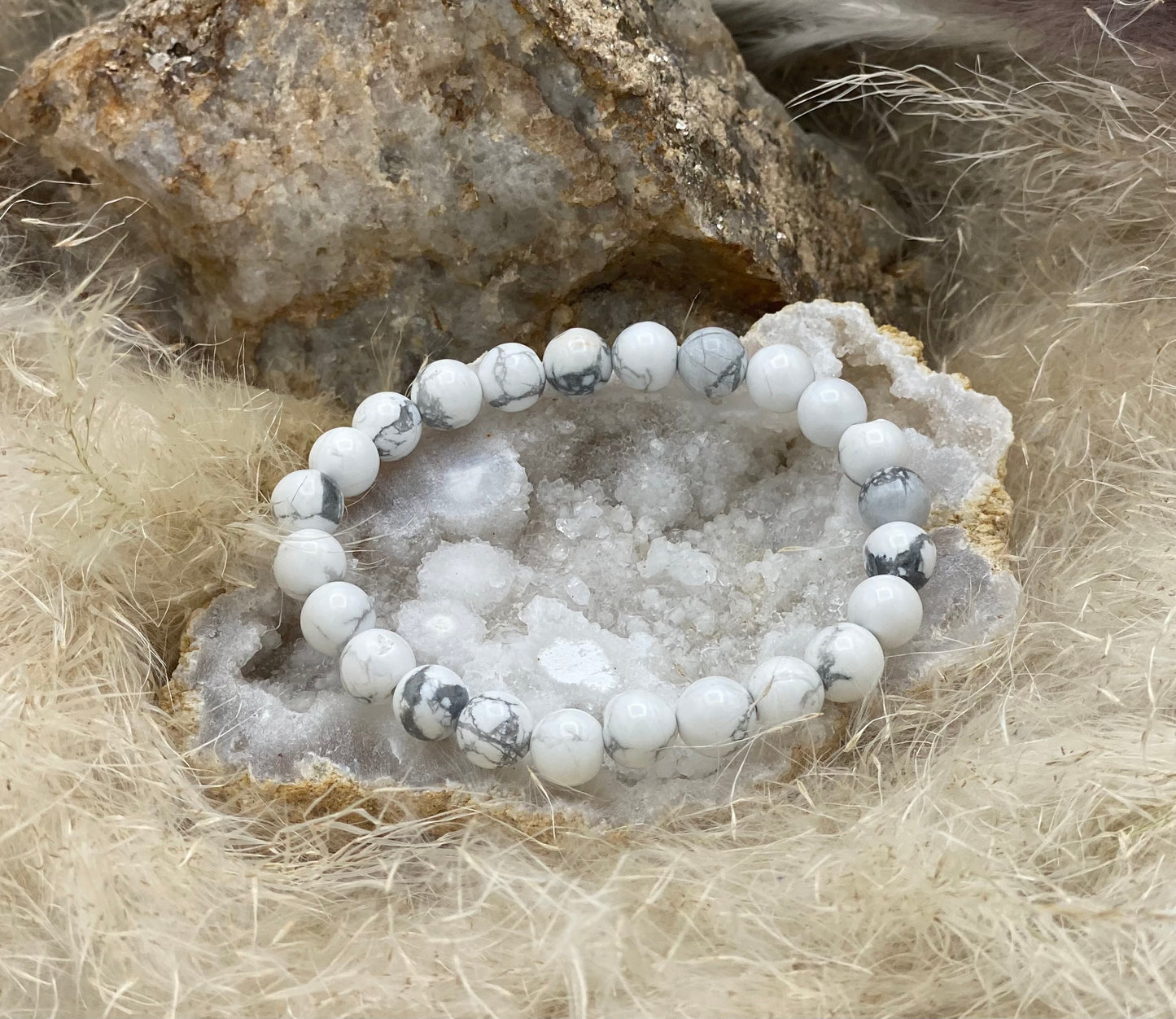 Bracelet Howlite - Pierre du succès