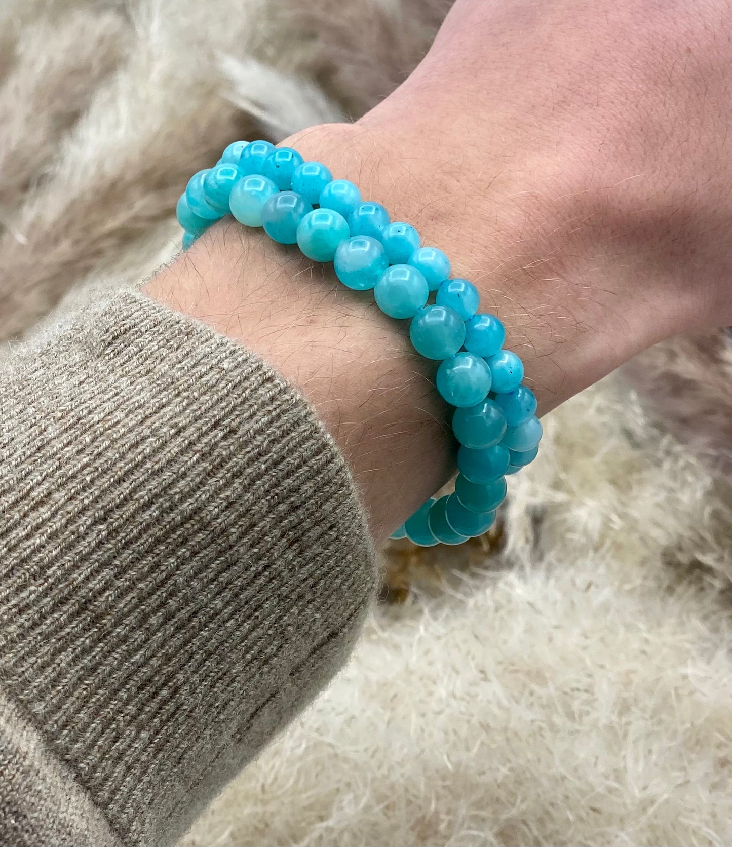 Bracelet Amazonite - Amour & pardon