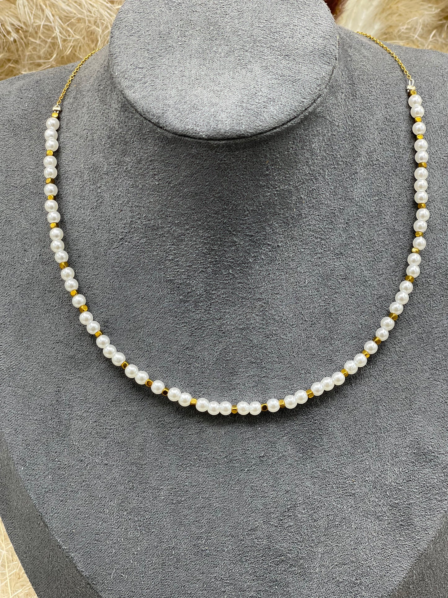 Collier Manon - pierre d'agate et hématite