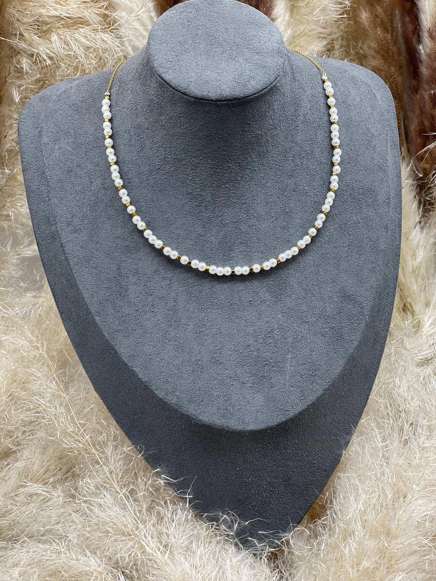 Collier Manon - pierre d'agate et hématite